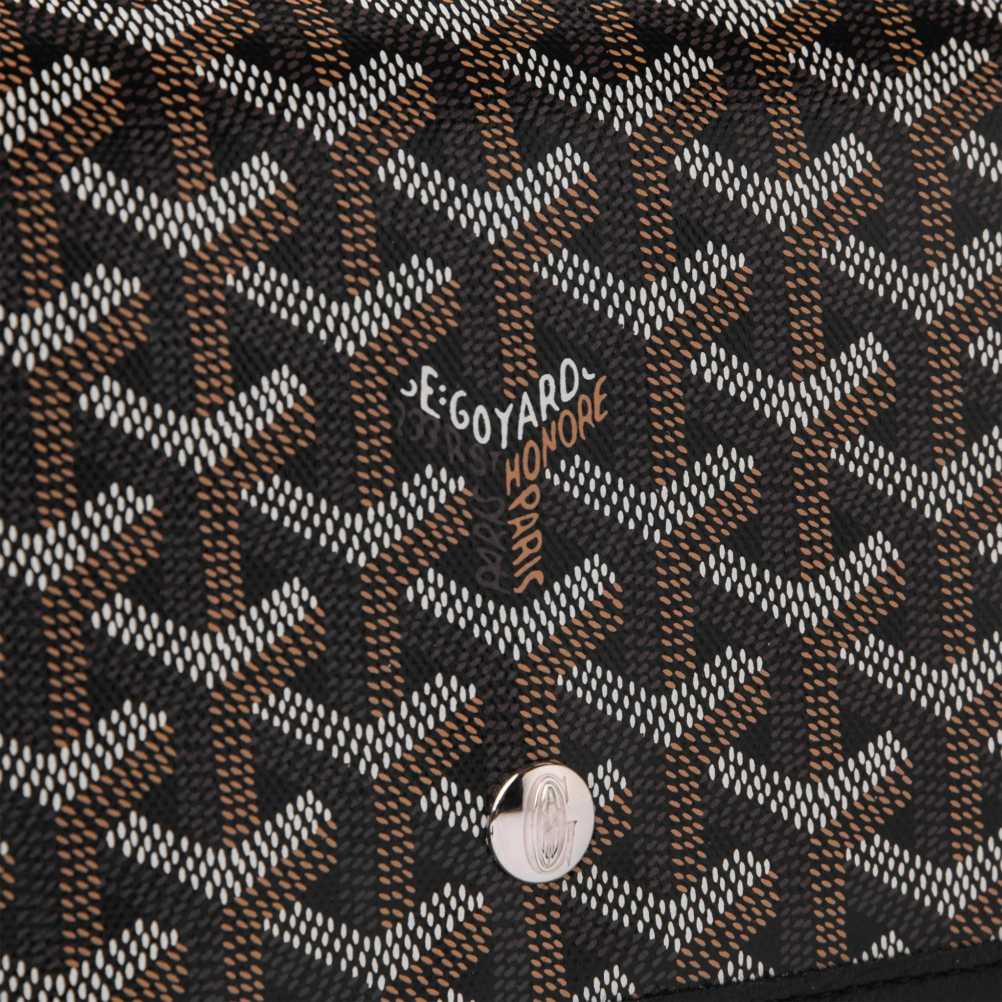 Logo view of Goyard Plumet Pocket Black Wallet